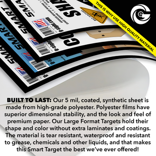 4 PACK 5MM SYNTHETIC TARGETS -  19" x 27"
