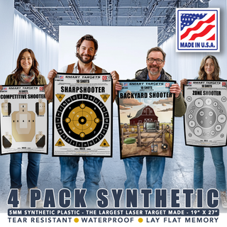 4 PACK 5MM SYNTHETIC TARGETS -  19" x 27"