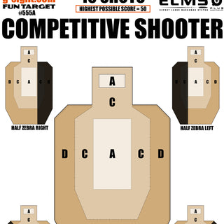 COMPETITIVE SHOOTER - 11" X 15" TARGET 130LB CARD
